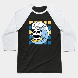 Surfing Panda Bear Baseball T-Shirt